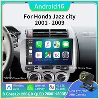 Radio de coche para HONDA FIT JAZZ RHD LHD 2002 2003 2004 2005 2006 2007 Android 15 Multimidia reproductor de vídeo unidad principal Carplay