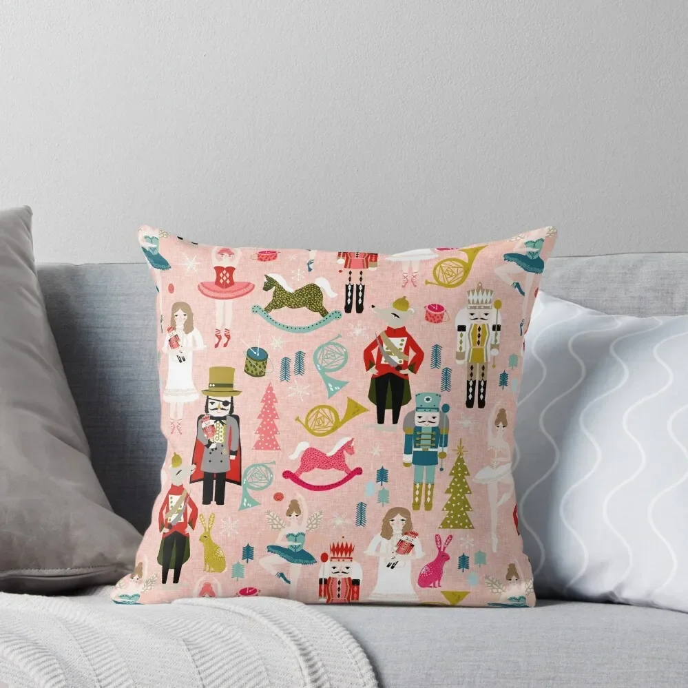 The Nutcracker - Blush by Andrea Lauren Throw Pillow Custom Cushion Sofa Cushions Cover Pillow