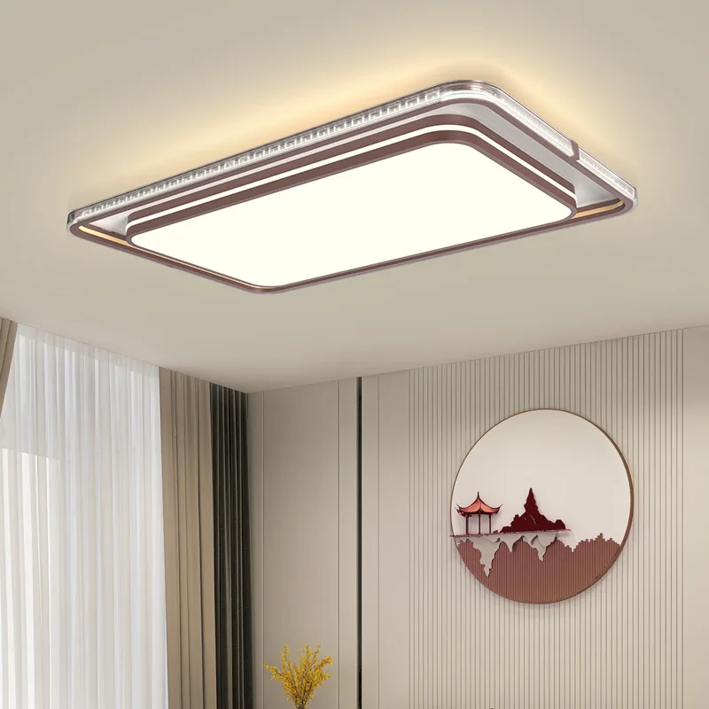 New Chinese rectangular living room Chinese wind led ceiling light modern atmosphere