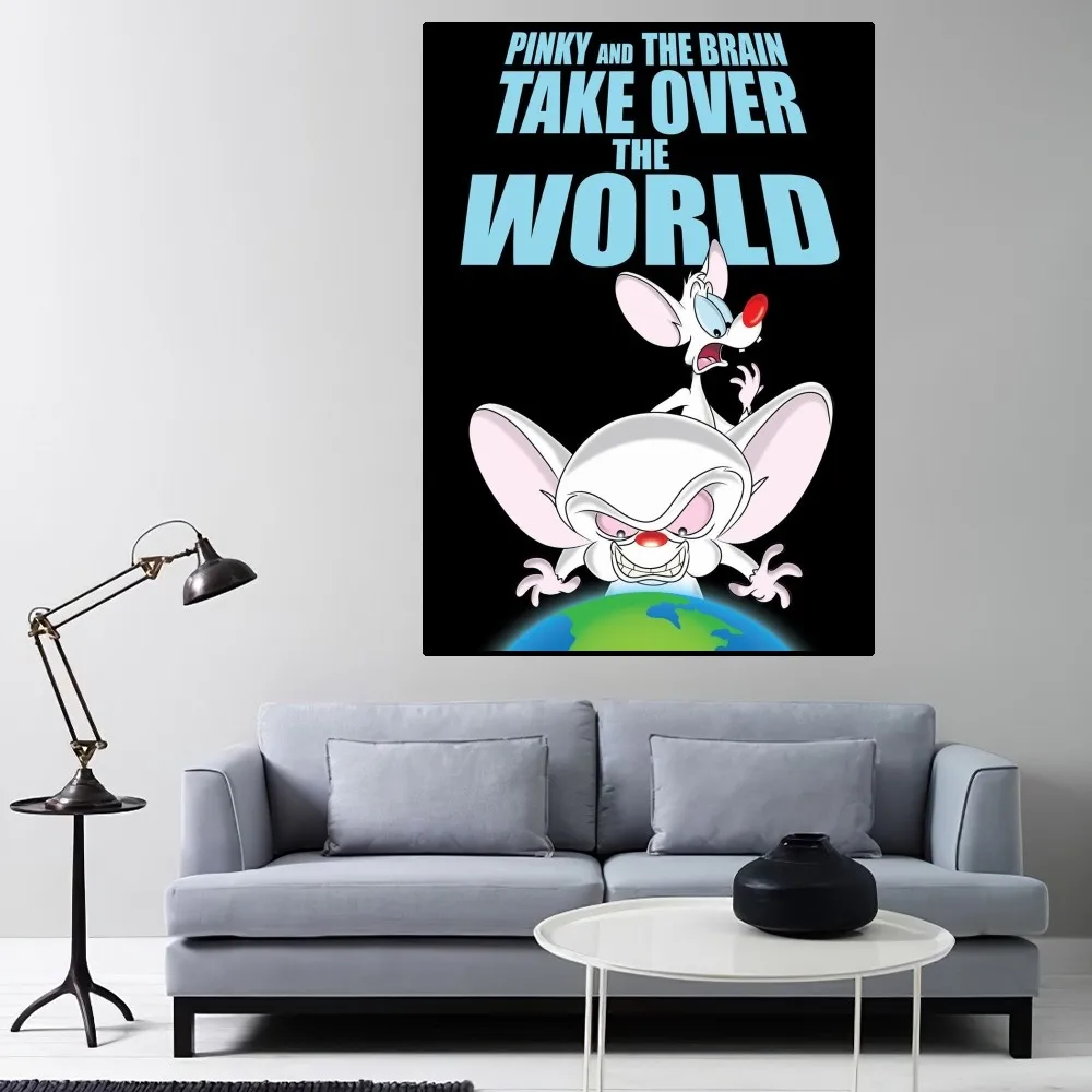 Pinky and the Brain Poster Home Room Decor Aesthetic Art Wall Painting Stickers