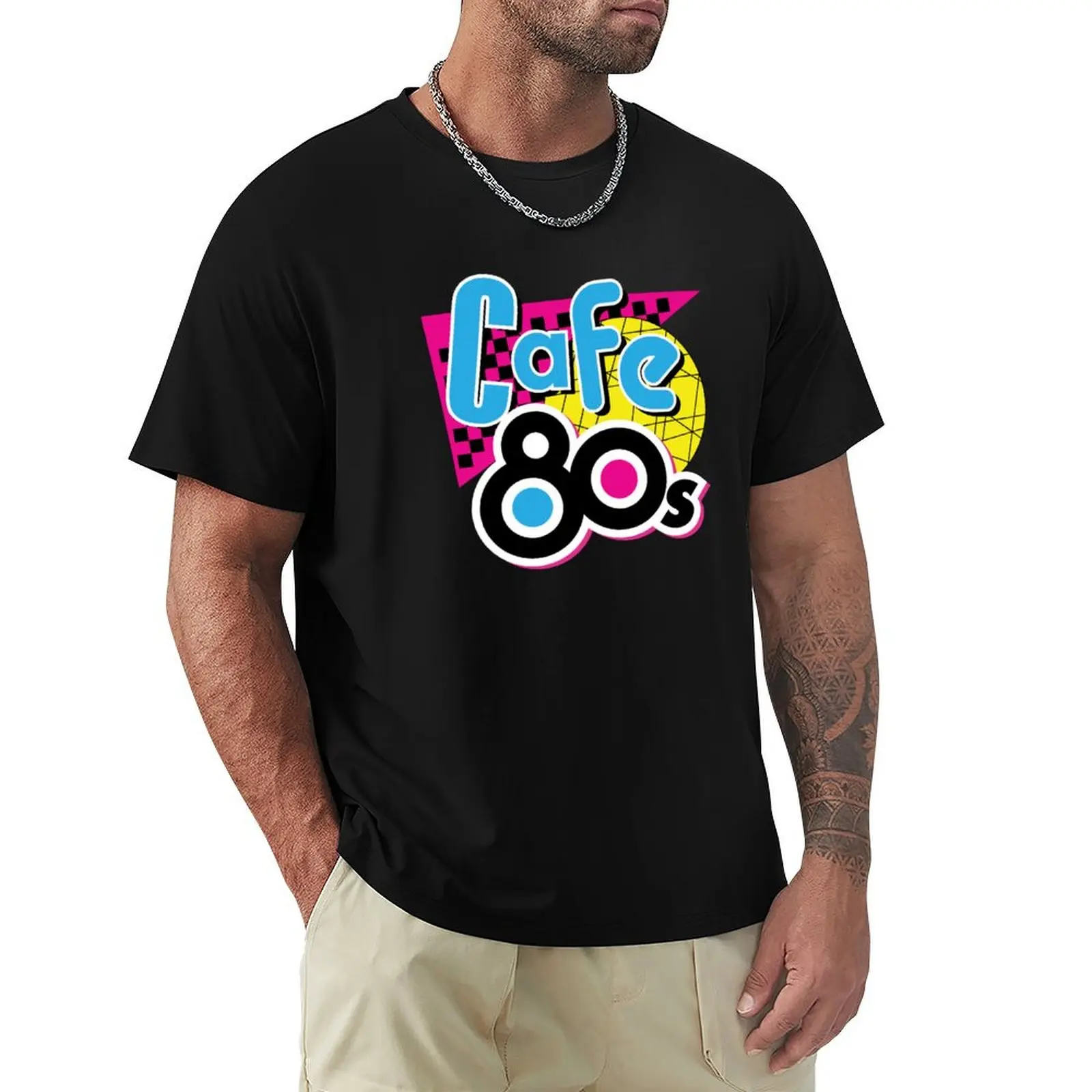 

Cafe 80s T-Shirt quick drying funny meme t-shirts oversize t-shirts man slim fit t shirts for men