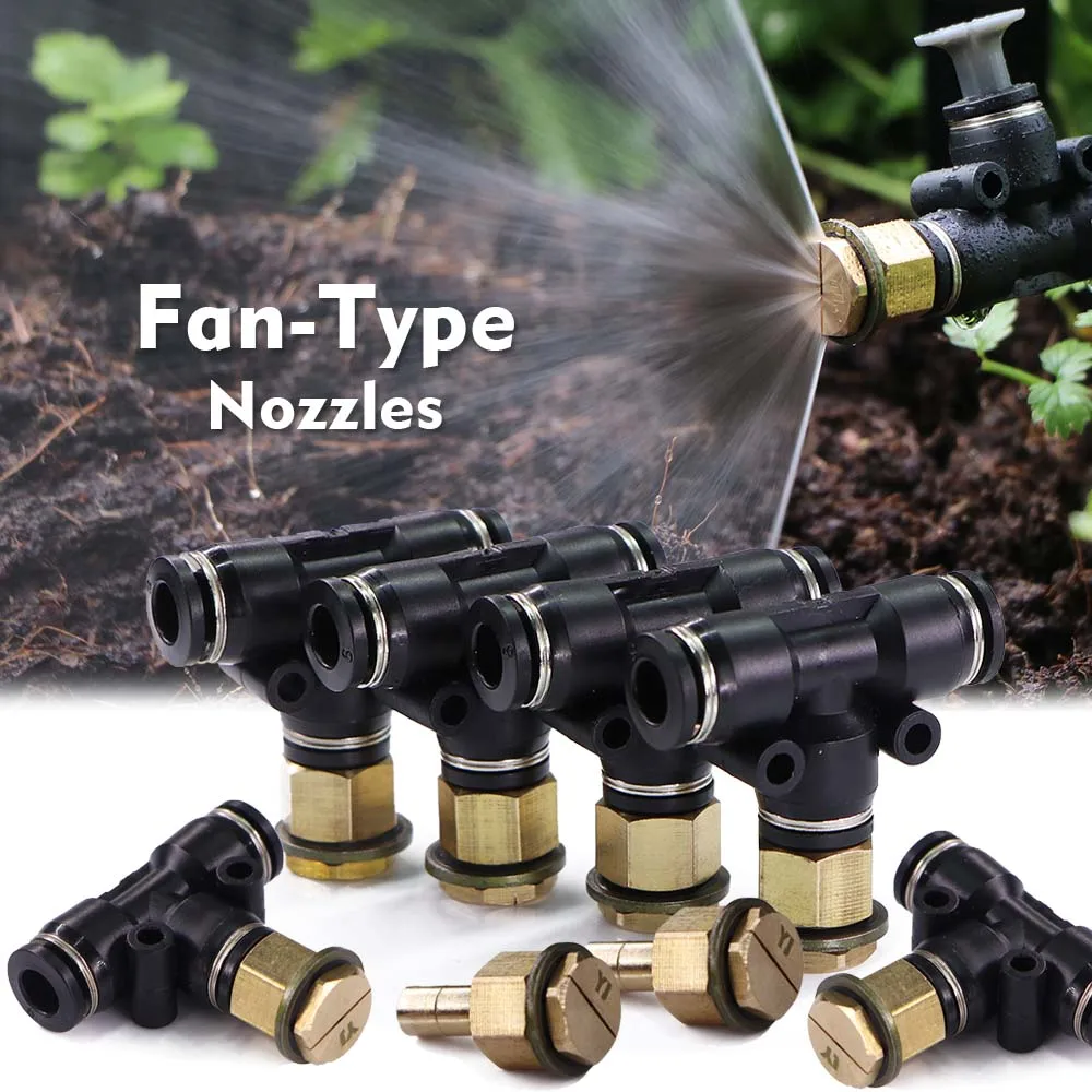 130° Fan Shaped Misting Nozzle Atomization Sprayer 1/4