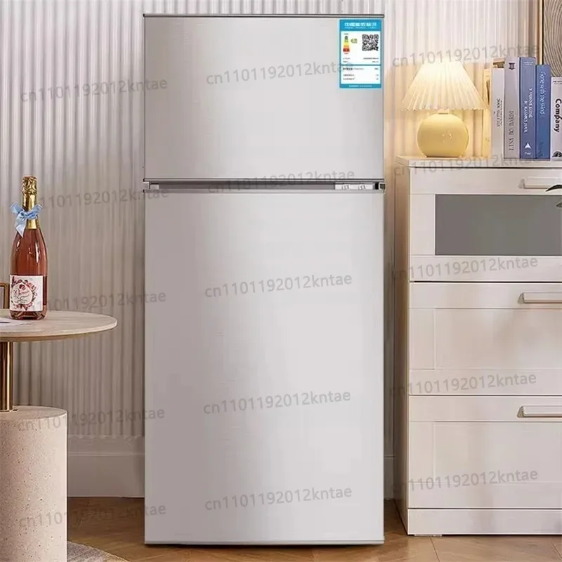 Small Refrigerator Home Dormitory Rental Room Freezer Refrigeration Mini Bar Fridge Energy Saving Refrigerator with Double Doors