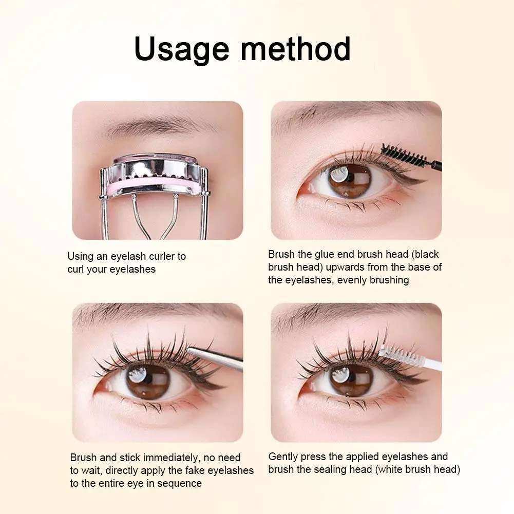 2 In 1 Bond And Seal/Lock Dual-Ended Eyelash Glue For DIY Eyelash Extensios Long Lasting Waterproof Brush Make Up For Eye