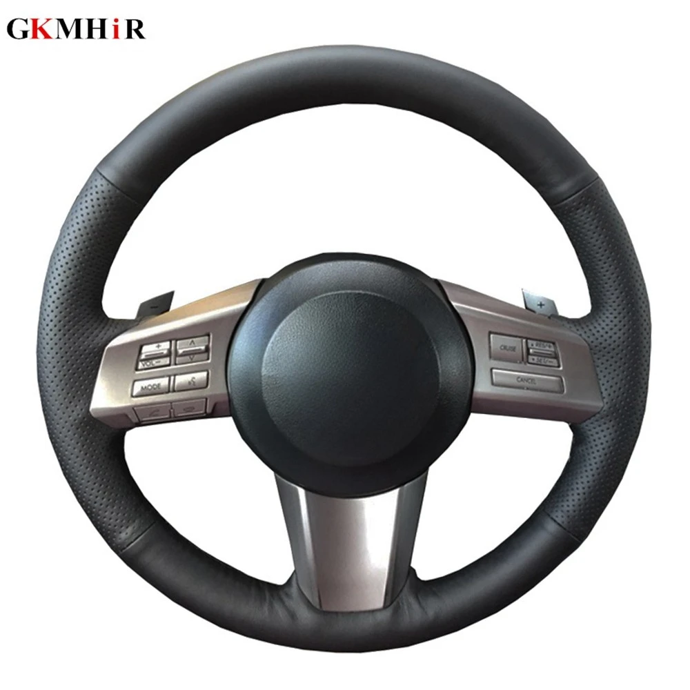 Hand-stitched Black Artificial Leather Car Steering Wheel Cover For Subaru Outback 2010 2011 2012 Legacy 2009-2012