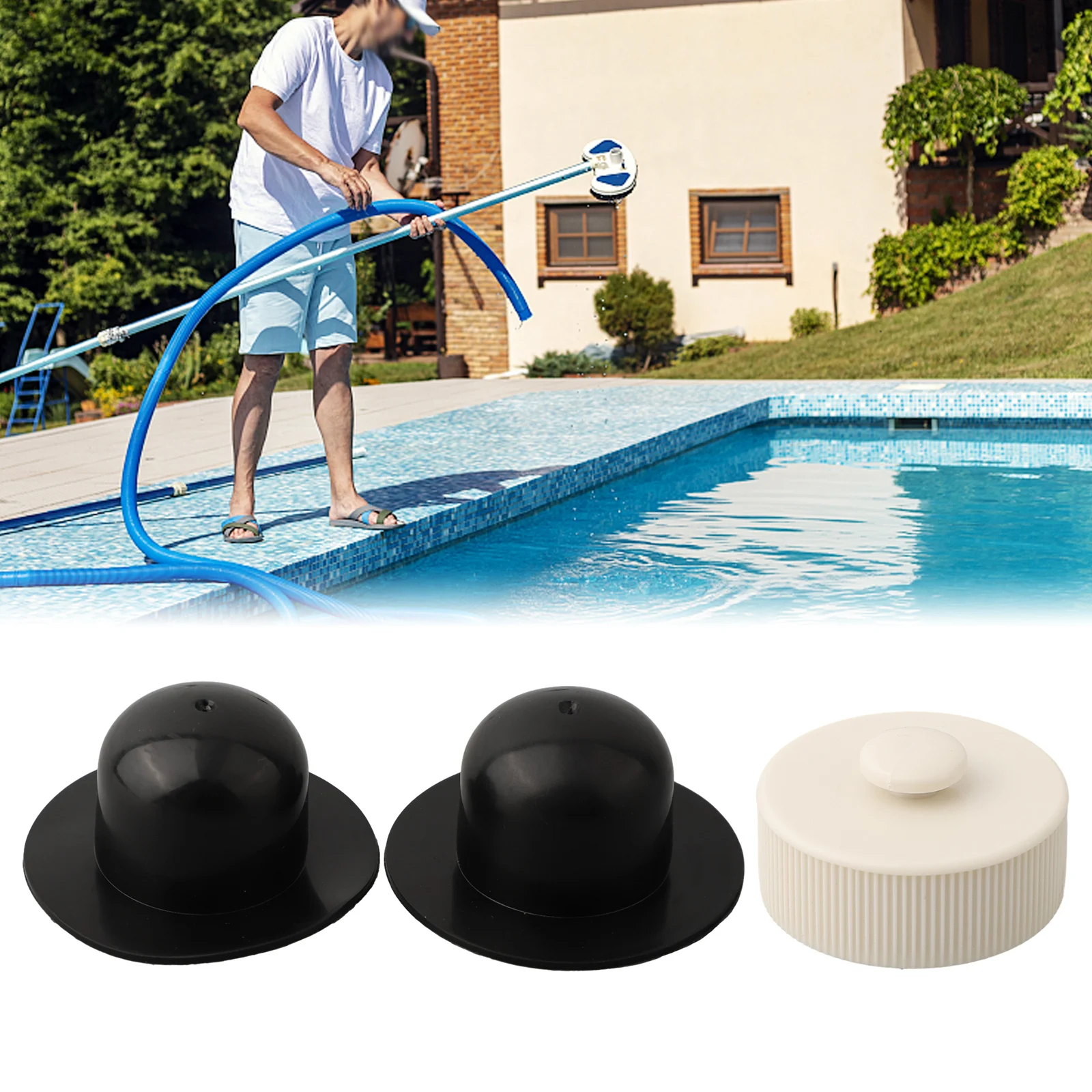 Above Ground Pool Drain Valve Cap Replacement with Strainer Hole Compatible with Filter Pump Models 26165EH to 26751EH