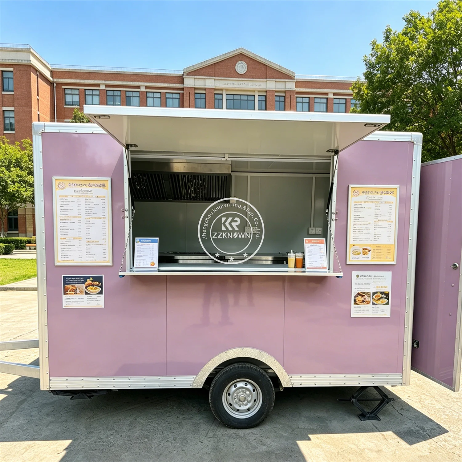 

Street Mobile Kitchen Fast Food Trailer Snack BBQ Truck Concession Custom Kitchen Food Truck Trailer Fully Equipped