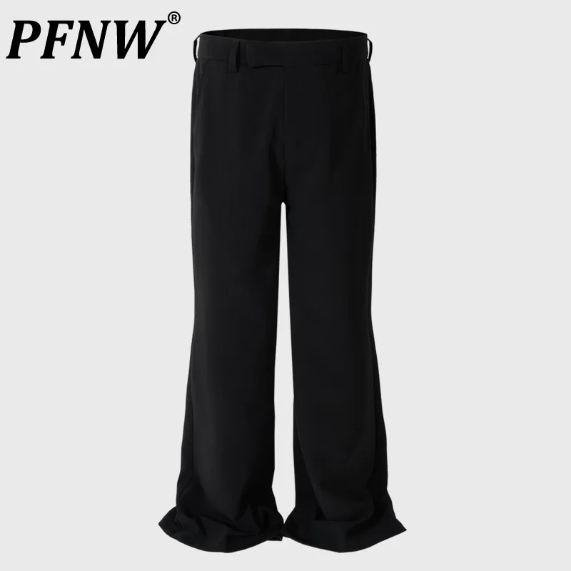 PFNW MIJKO men's women's micro flared pants trendy black unisex hanging high street slim fit unisex casual trousers