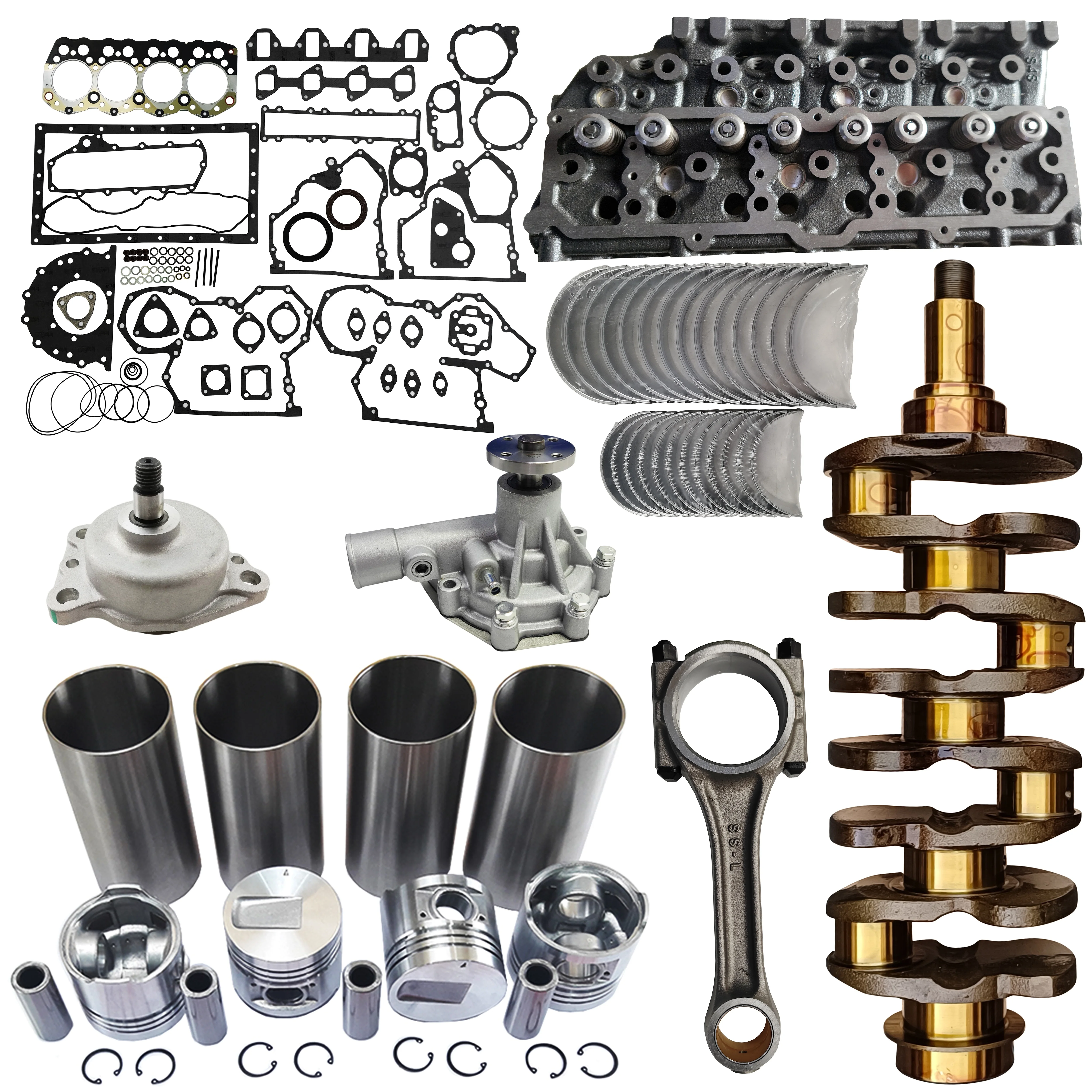 

Комплект для капитального ремонта двигателя Mitsubishi S4S: поршневой комплект, коленчатый вал, прокладки, шатунные вкладыши, насос (32A17-00100)