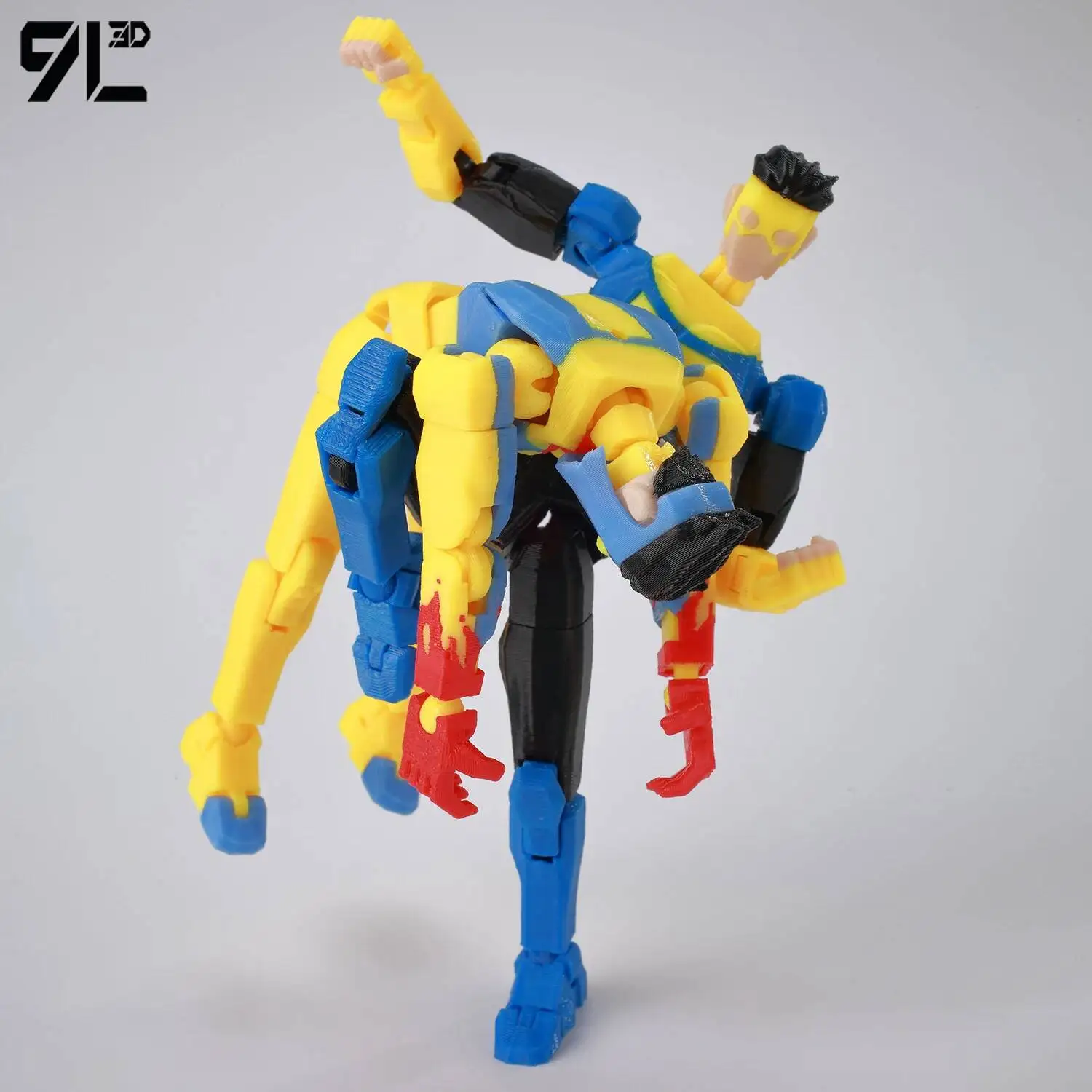 9L3D Printed NEWInvincibles Tech Jacker Titan13 Lucky13 Action Figure Dummy13 Motorcycle Multi-Jointed Collectible Model Toy T13 image 6