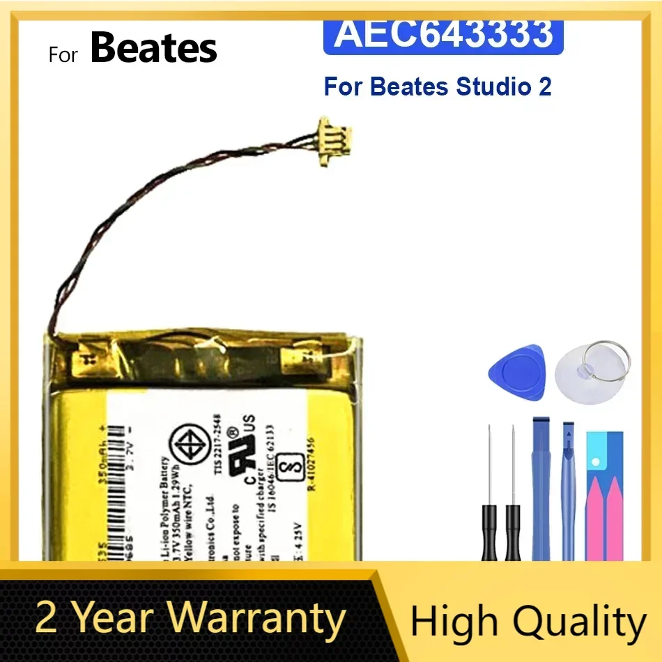 Bateria de substituição para fone de ouvido Bluetooth sem fio, bate Solo 3.0, 2, 3, Solo2, Solo3, Studio 2, 2.0, 3.7V, PA-BT05, AEC353535