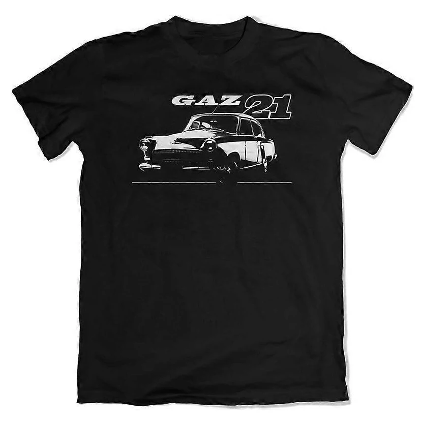 

Retro USSR Soviet Volga GAZ-21 Car T-Shirt 100% Cotton O-Neck Short Sleeve Summer Casual Mens T-shirt Streetwear