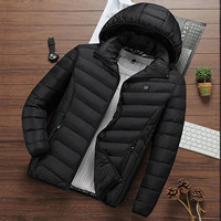 2024 New Women And Men Heated Jackets USB Electric Battery Long Sleeve Heating Coats Outdoor Warm Winter Thermal Hooded Jackets