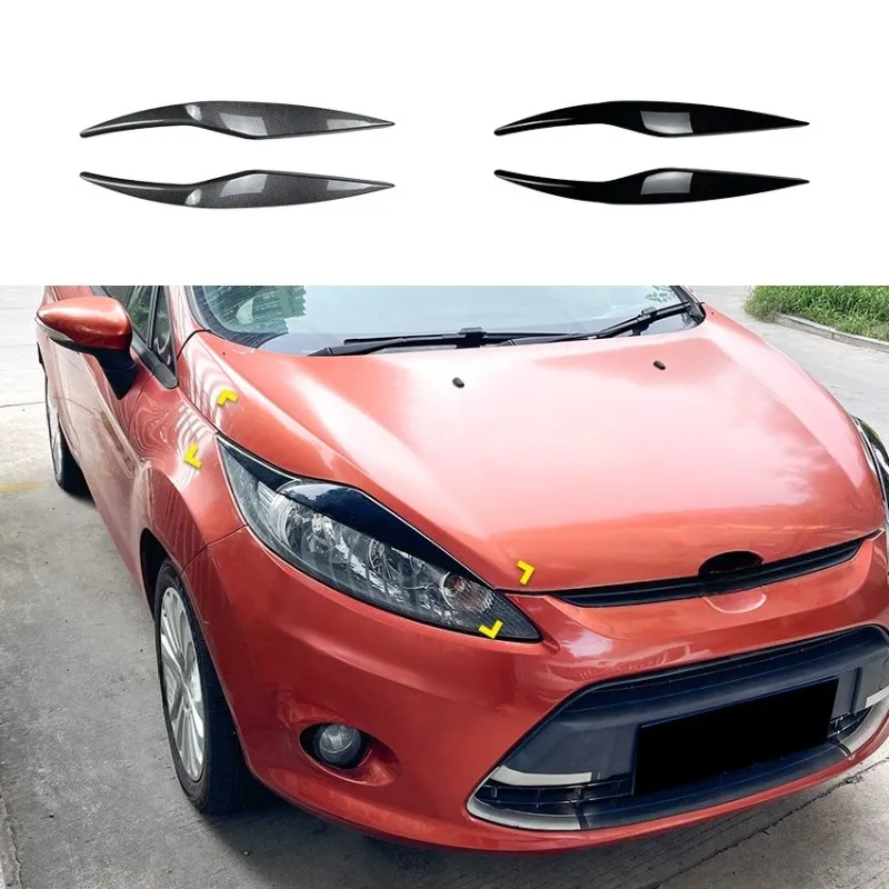 

For Ford Fiesta MK6 2008-2012 Sport Style Headlight Eyebrow Sticker Direct Fit No-Drill Exterior Styling Upgrade Body Kit Parts