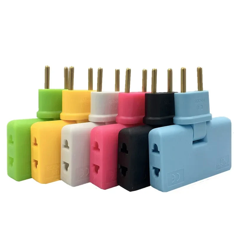 1/2pcs Rotate Plug Eu Converter One In Three 180 Degree Extension Plug Multi plug Mini Slim Wireless Outlet Adapter Light