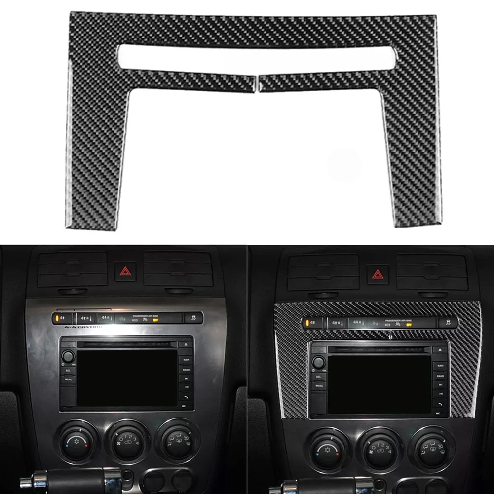 

For H3 Center Console Carbon Fiber Panel H3 Center Console Panel Black Color Dust Prevention Easy Installation