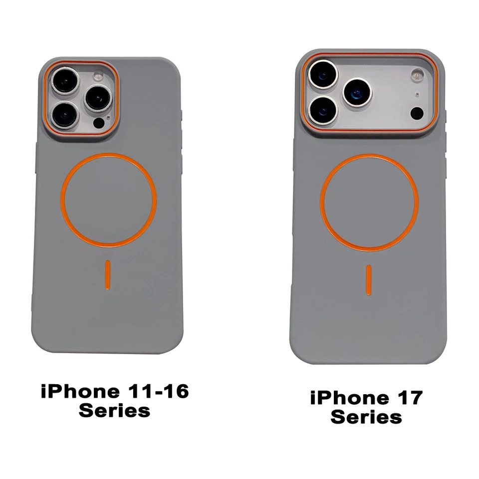 Funda magnética ultrafina y simple para iPhone 11 12 13 14 15 16 17 18 Pro Max Air, carga inalámbrica, mate y suave 5