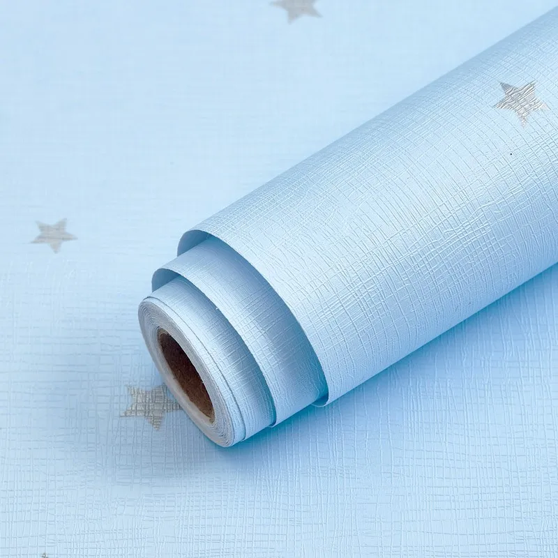 Colorful Star Wallpaper Childrens Bedroom Decor Self Adhesive PVC Furniture Wallpaper Kids Baby Boy Girl Room Mural Cartoon Star