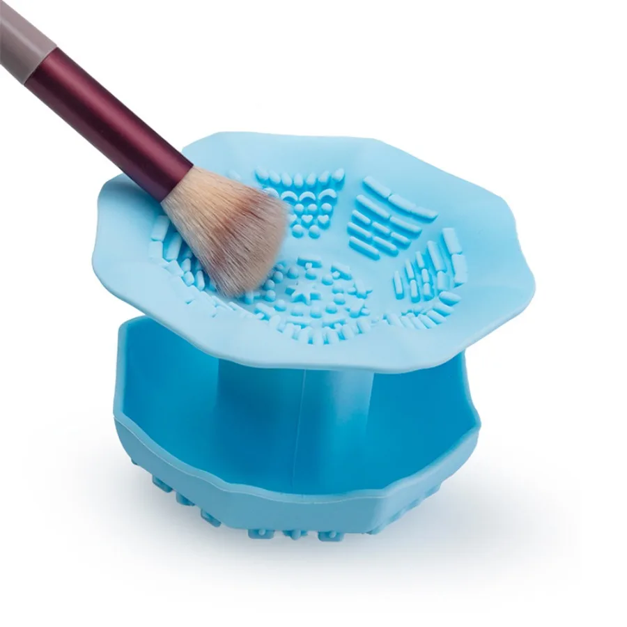 Multifunktionaler Donut-Make-up-Pinselreiniger, kann als Aufbewahrungsröhrchen für Waschbecher verwendet werden, aus Silikonmaterial