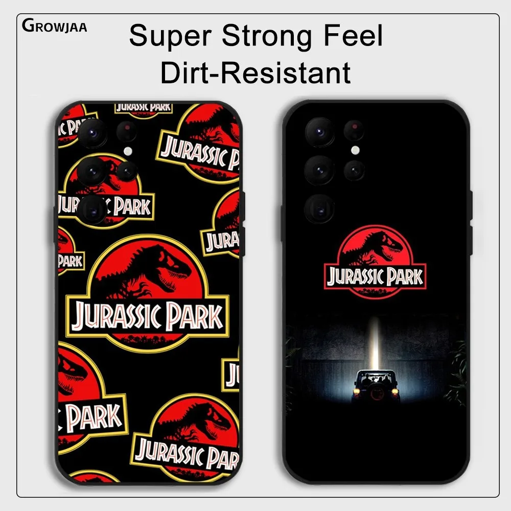 J-Jurassic Park Dinosaur World Phone Case for Samsung Galaxy S24 Ultra S22 S23 Ultra S21 S20 5G Protective Silicone TPU Funda