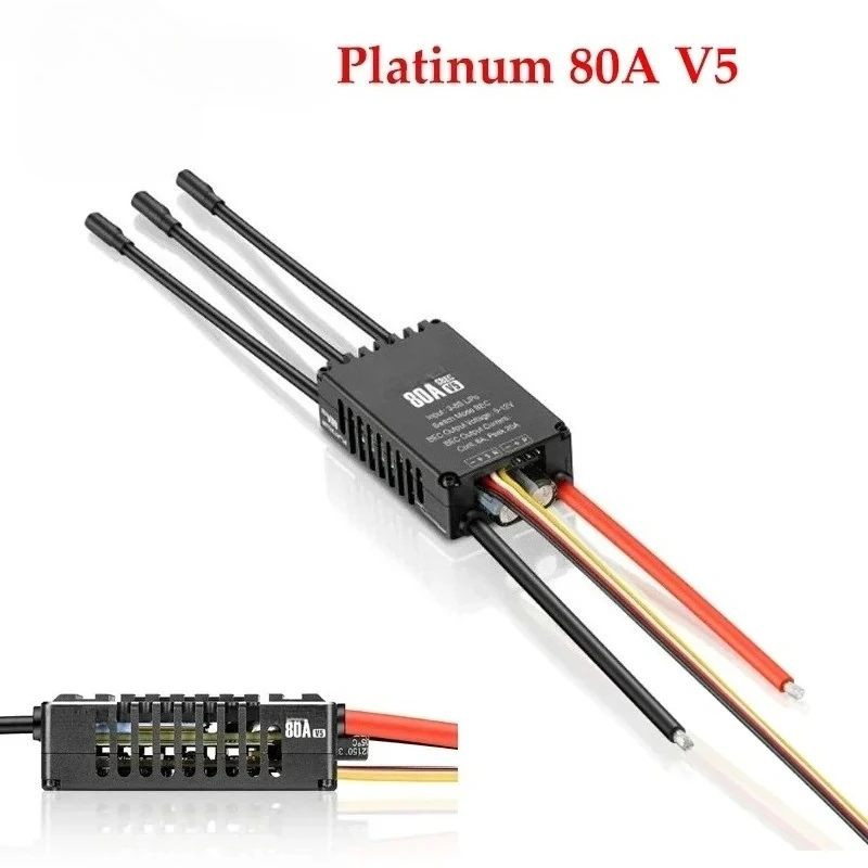 80A V5 3-8S Brushless ESC for RC Drone Heli FPV Helicopter 1PC