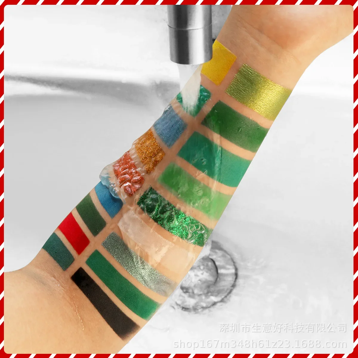 DE'LANCI 18-Color Eyeshadow Palette Christmas Red & Green Series Ice & Snow Blue Series for Eye Makeup Artistry