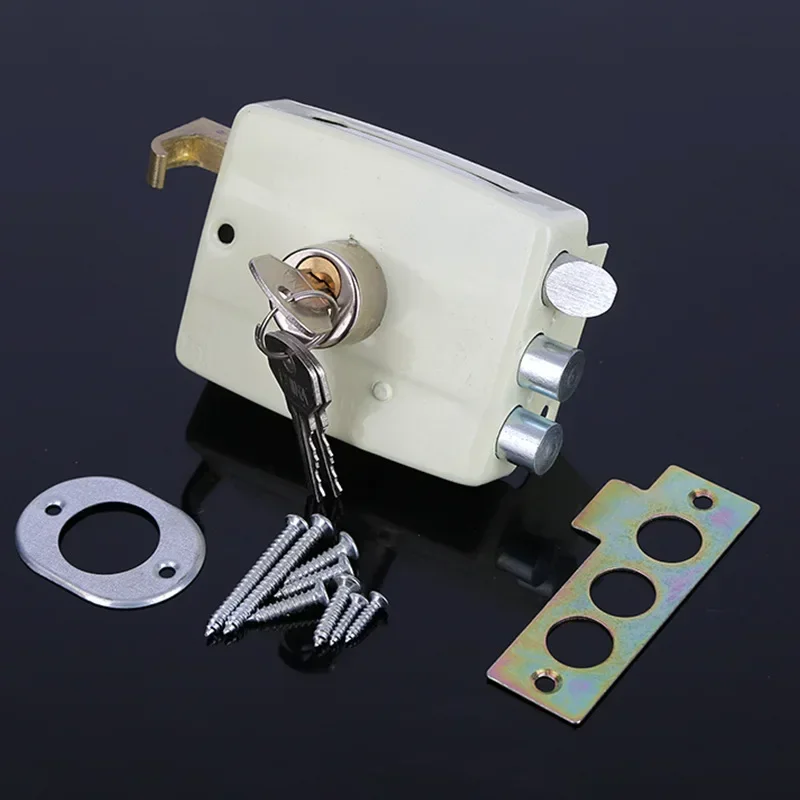 Best Exterior Iron Door Locks Security Anti-theft Lock Multiple Insurance Lock Wood Gate Lock For Furniture Hardware lock pick