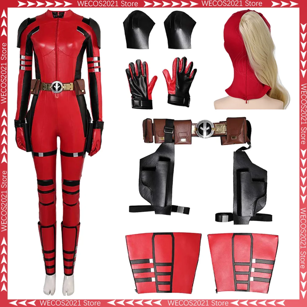 Movie Anti Hero Costume Lady Dead Cosplay Fantasy Pool Mask Battle Clothing Adult Women Roleplay Fantasia Outfits Female