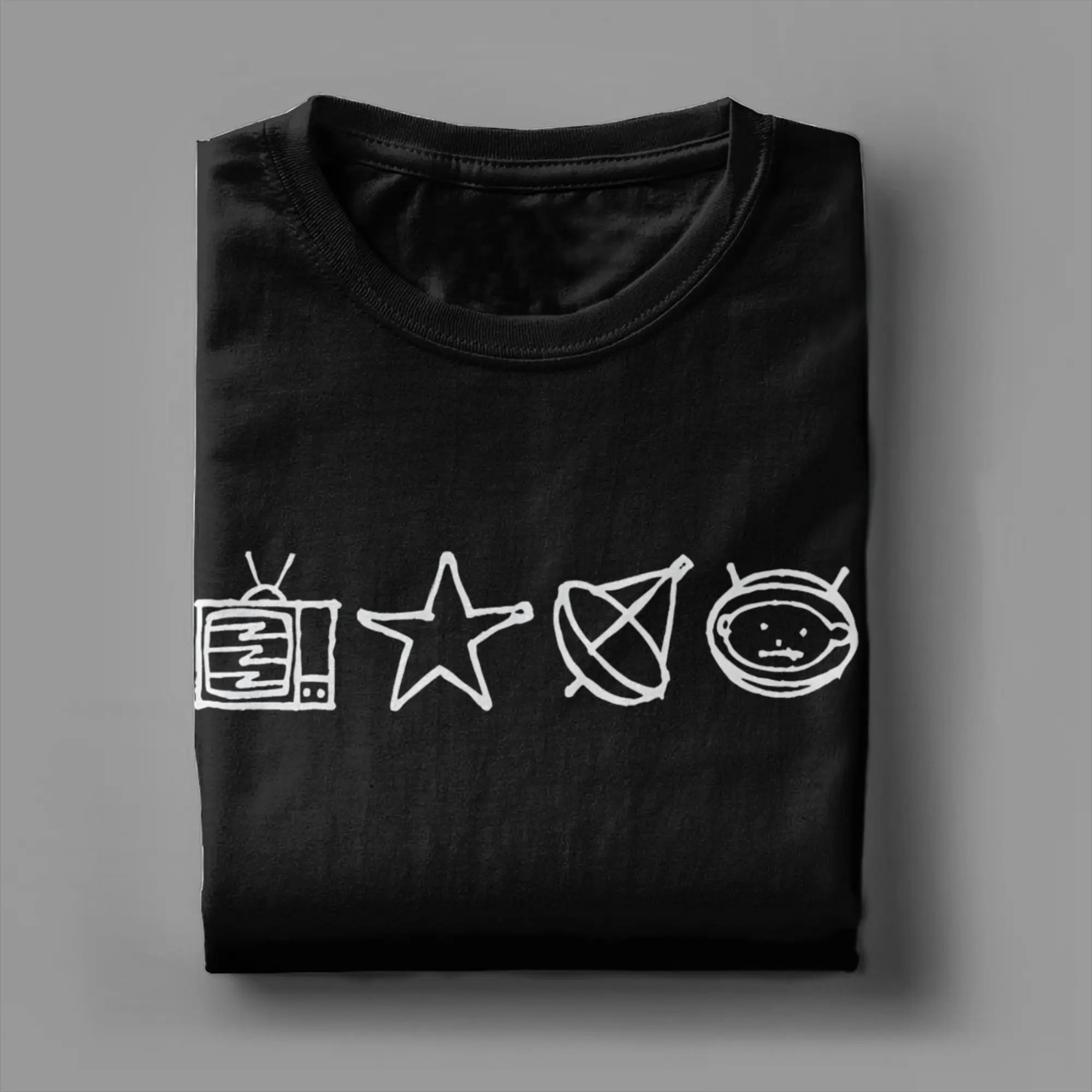 U2 Zoo TV Symbols Men's T Shirt  Funny Tee Shirt Short Sleeve Crewneck T-Shirt Pure Cotton Printed Tops