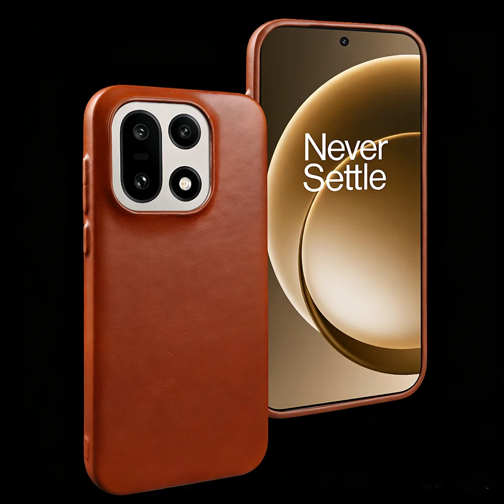 

Luxury Genuine Leather Case For OnePlus 15 Ace 5 Pro 6 6T 15R 10T 11 12 13 7T 9RT 10 Pro Nord N100 Back Cover Case Coque Funda