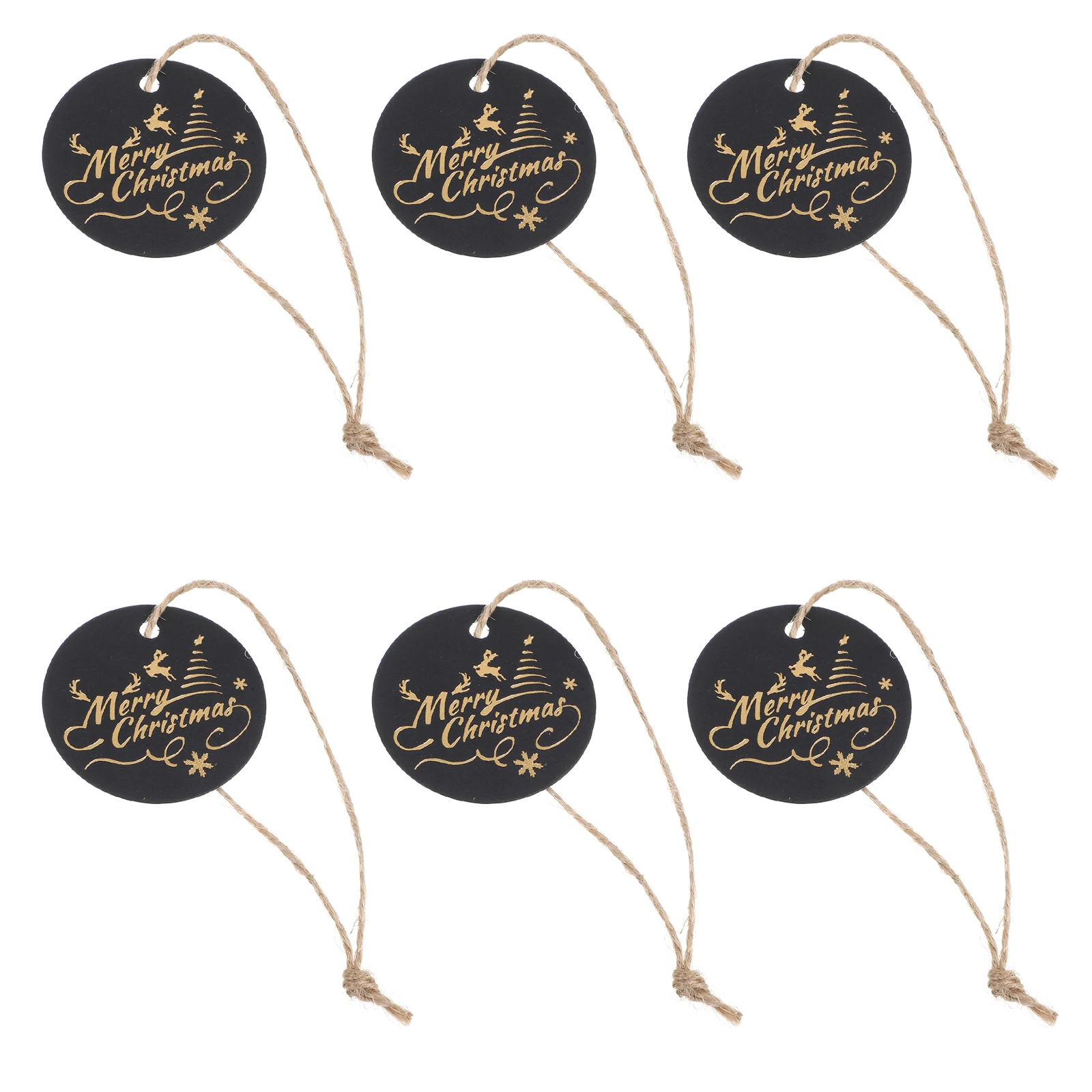 

100 Pcs Labels Gift Wrapping Tag Decorative Tags for Gifts Diy Xmas Christmas Hanging Decoration Black