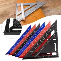 Triangle Ruler 7Inch Measurement Tool Aluminium Alloy Carpenter Tools Inch Metric Angle Ruler Speed Square Woodworking Tools