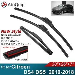 Double Rubber Car Wiper Blades for 2010-2018 Citroen DS4 DS5 Front Rear Windshield Wipers 2012 2013 2014 2015 2016 2017 2018