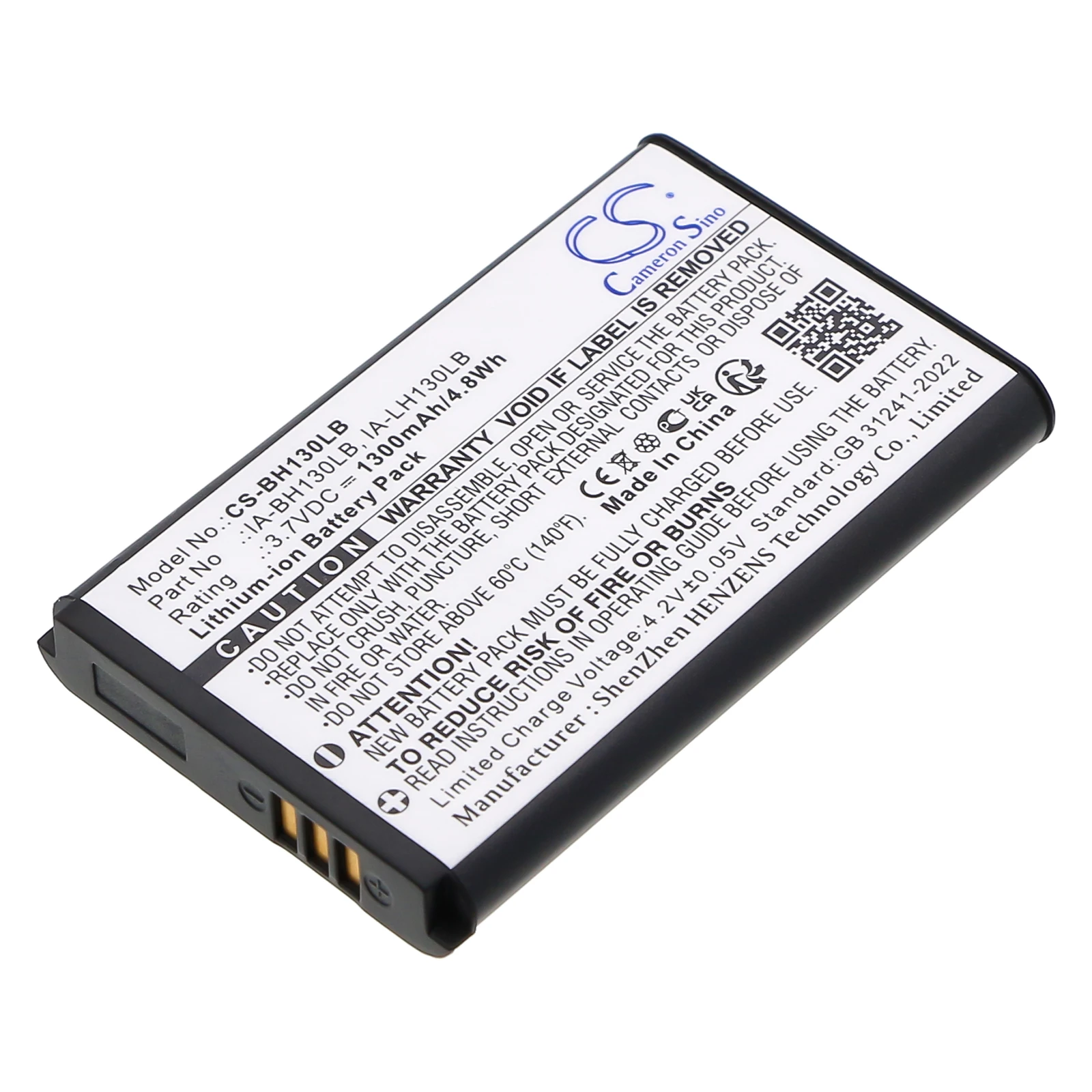 

Li-ion Camera Battery for Samsung, 3.7V, 1300mAh, Compatible Models:SMX-K44BP, C14, C20, C24, HMX-U15, K40, K45, U15, W300HD