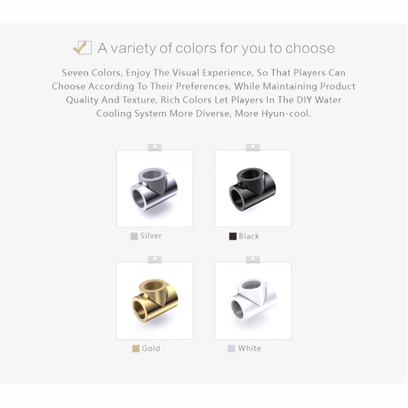 

Разветвитель фитинга Bykski Т-образного типа, 3-ходовой разъем G1/4 дюйма, фитинговый адаптер, индивидуальные фитинги для водяного охлаждения, многоканальные