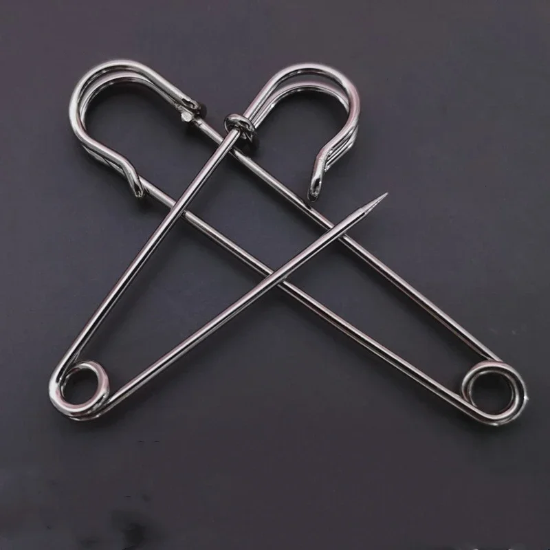 20/10pcs 10cm Safety Pins Paper Clip DIY Sewing Tool Silver Metal Needles Large Safety Pin Brooch Accessories