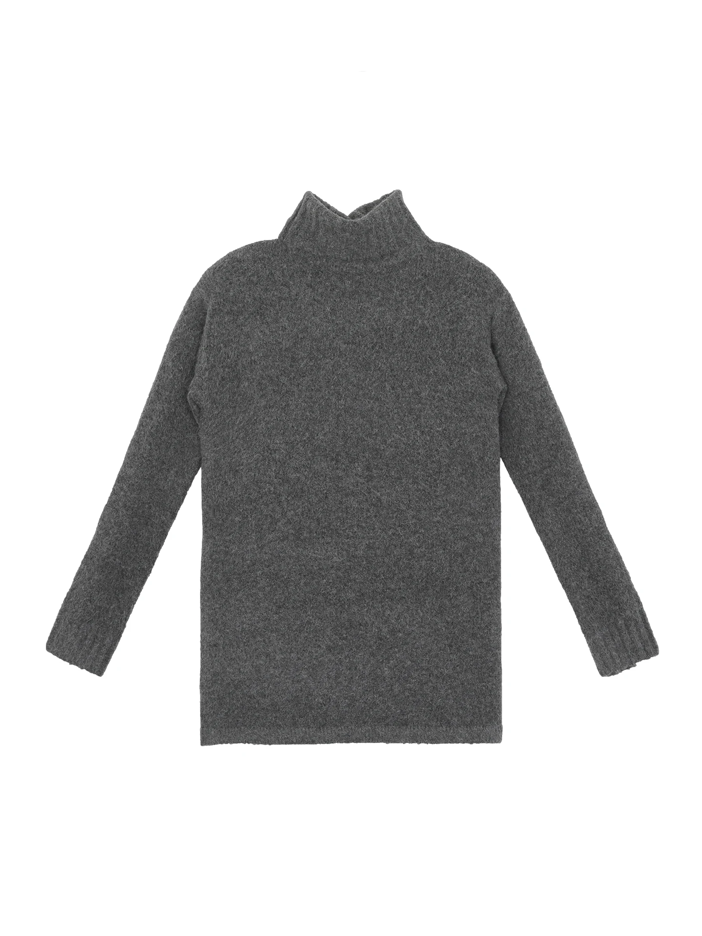 G Sle tricoté Long Sve col haut ey Dr femmes automne hiver nouveau Faion Ele Simple taille haute H pe Dr