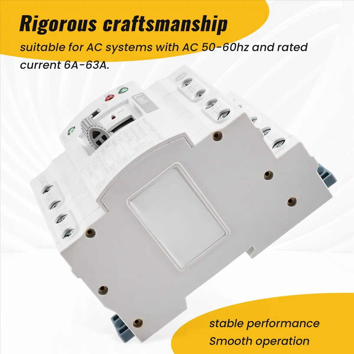 ABFS LINLI Din Rail ATS Dual Power Automatic Transfer Switch Electrical Selector Switches Uninterrupted Power 220V 63A 4P
