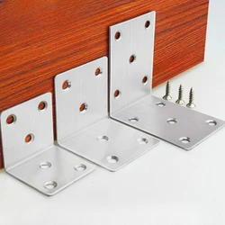 4PCS Stainless Steel Corner Code Table and Chair 90 Degree Angle Bracket Bracket Connector Furniture Hardware Accessories