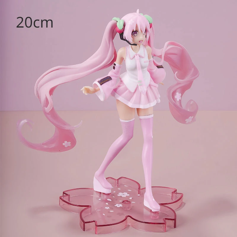 New Anime Miku Cute Kawaii Virtual Singer Miku Manga Statue Figurines Pvc Action Figure 15~25cm