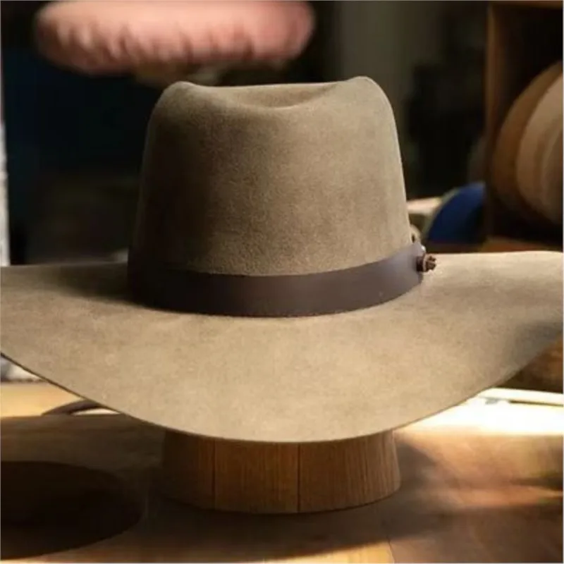 style felt hat fashionable belt decoration pure