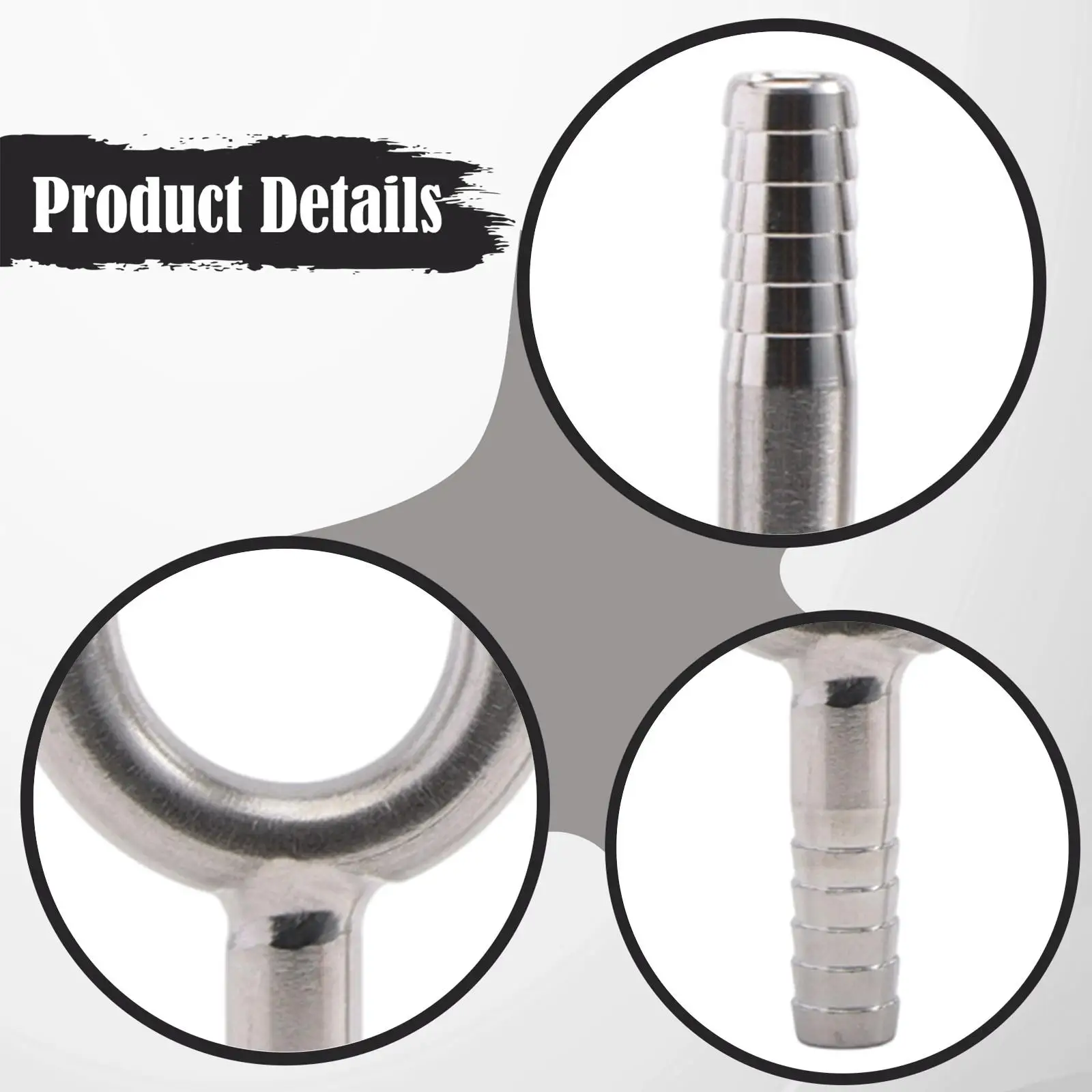 304 Stainless Steel Barbed Y Shaped Tubing Joint Splitter Adapter for Draft Beer Machine Home Brewing Setup