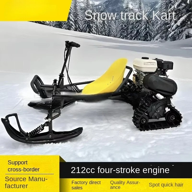 Ice Snow Edition Crawler Kart Track Car Scenic Spot Snow Field Cross-country Ice Surface Snowmobile Steel Tube Frame 3.5L