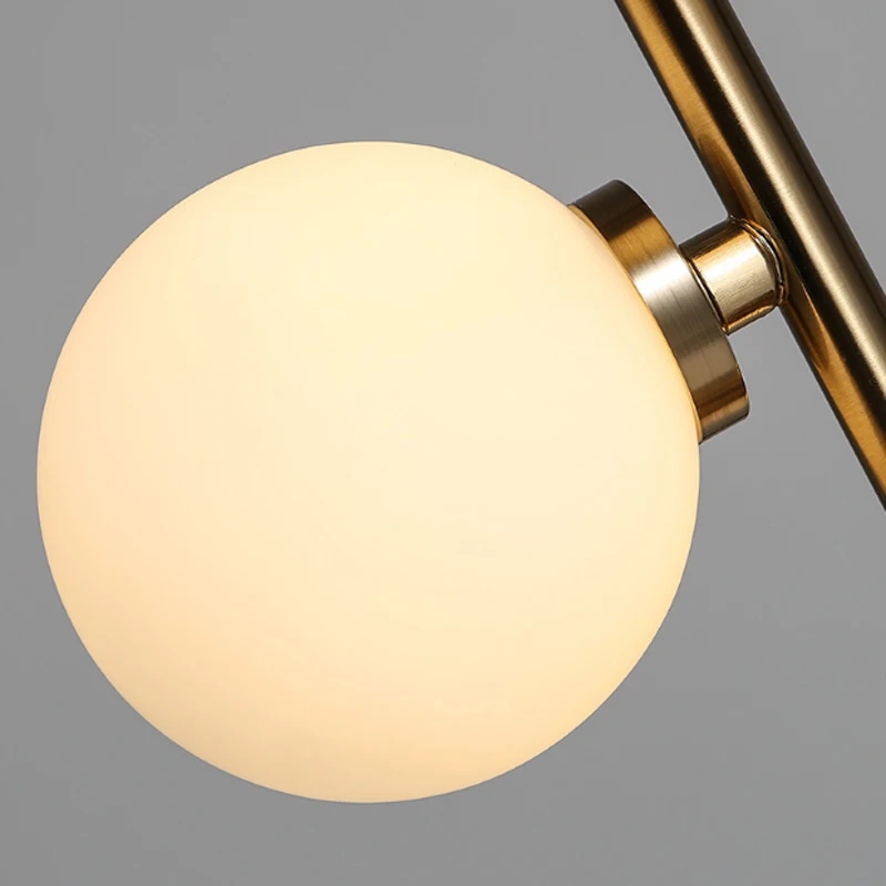 Nordische einfache Kugel Design Tisch lampe kreative weiße Milchglas plattiert Gold Körper LED G4 Beleuchtung Schlafzimmer Dekoration Schreibtisch Licht