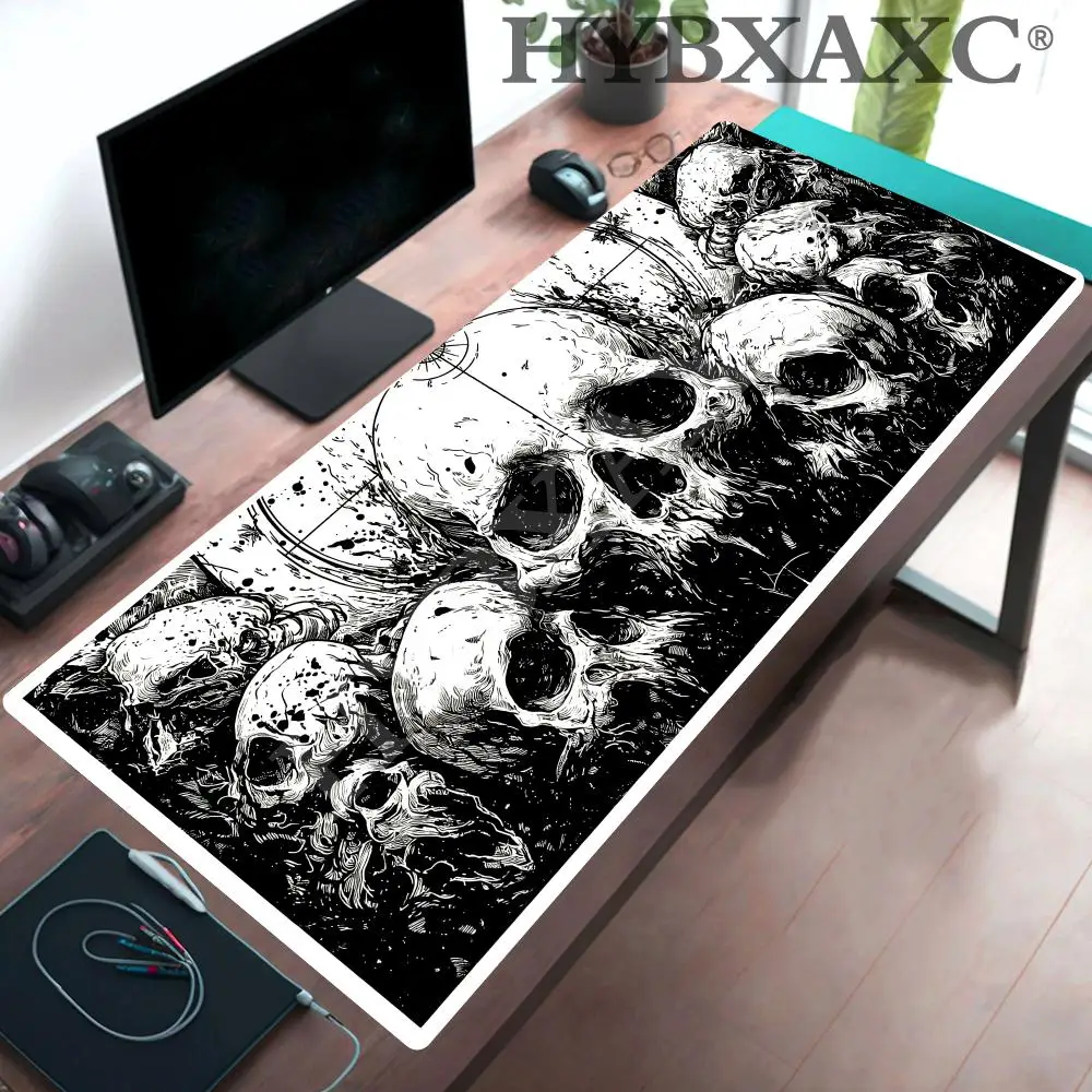 

HYBXAXC Black White Skull Sketch Desk Mat Gaming Mouse Pad Non-Slip Large for Office Home PC Gamer Computer Keyboard Mat Desk
