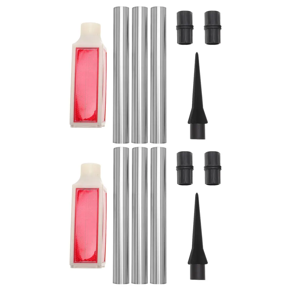 

2PCS Solar Roadblock Light Driveway Markers Waterproof Strobe Lights for Walkways Landscape Reflectors Yard Stake Warning Signs
