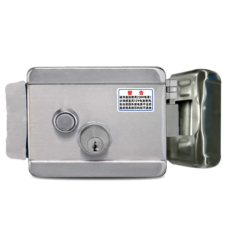 AnjielaSmart Stainless Steel Electronic Control Lock Electric Gate Door Lock support Video Doorphone Intercom System