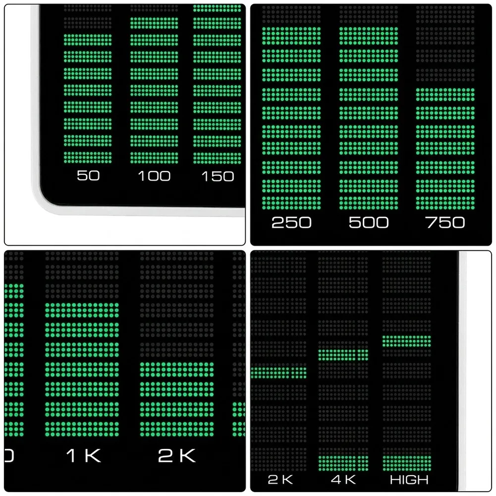 Analyzer for Electronic Hobby Projects For Real-Time Sound Analysis MIC + AUX Input 10x16 Resolution Black Green