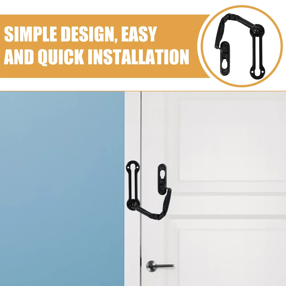 Stainless Steel Latch Durable Security Hotel Home Office Use Thick Easy Install Front Safety Window Indoor Securitylatch Chain