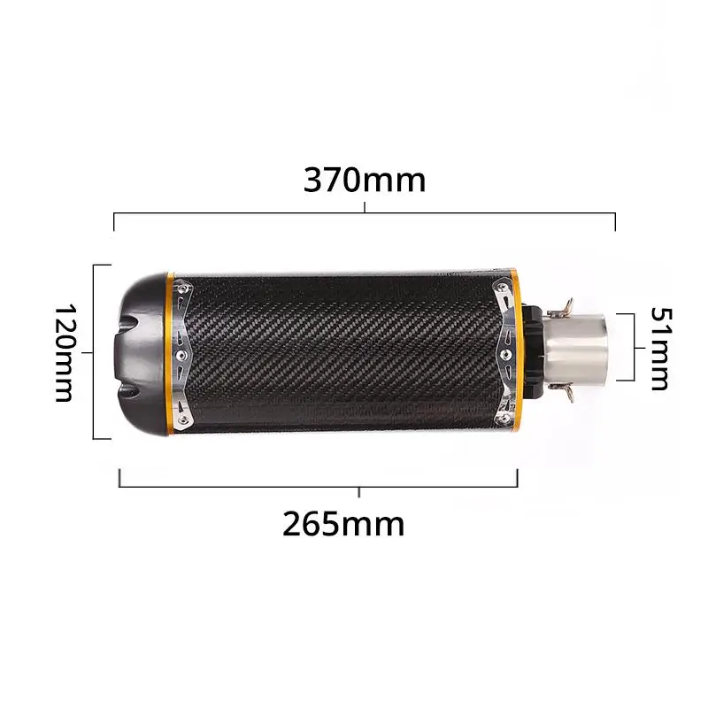 For Kawasaki Z1000 2010-2023 Z1000SX 2010-2019 Motorcycle Exhaust Front Link Pipe Slip On Carbon Fiber Muffler Escape 51mm